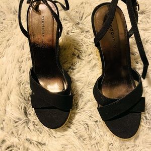 Black ankle strap sandals